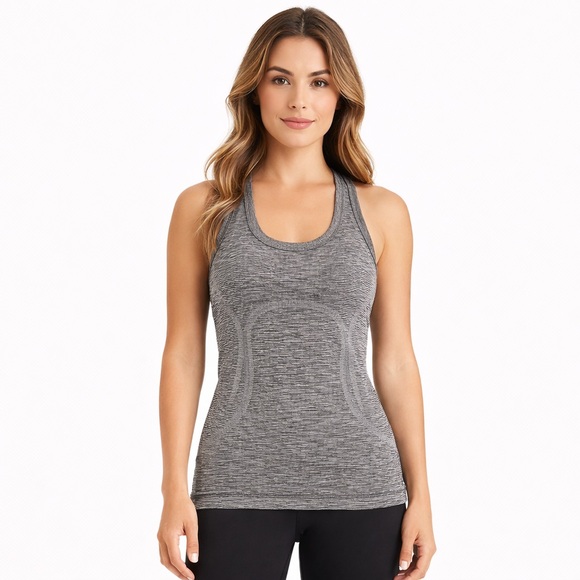 lululemon athletica Tops - Lululemon Racerback Seamless Tank Top – Gray Space Dye – Size 4 (?)